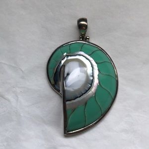Fred Joyas abalone shell 925 silver pendant